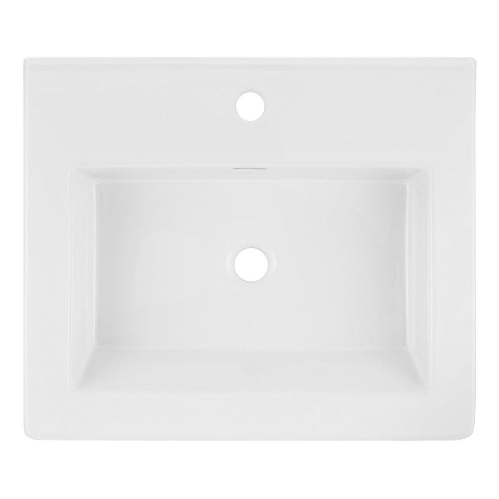 Signature Hardware White Top Mount Bathroom Sink 