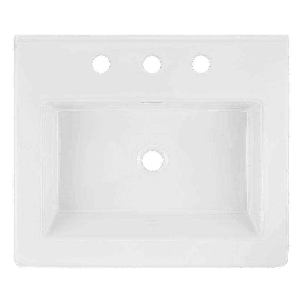 Signature Hardware White Top Mount Bathroom Sink 