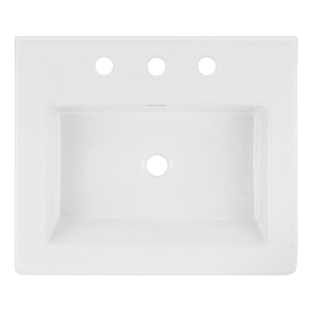 Signature Hardware White Top Mount Bathroom Sink 