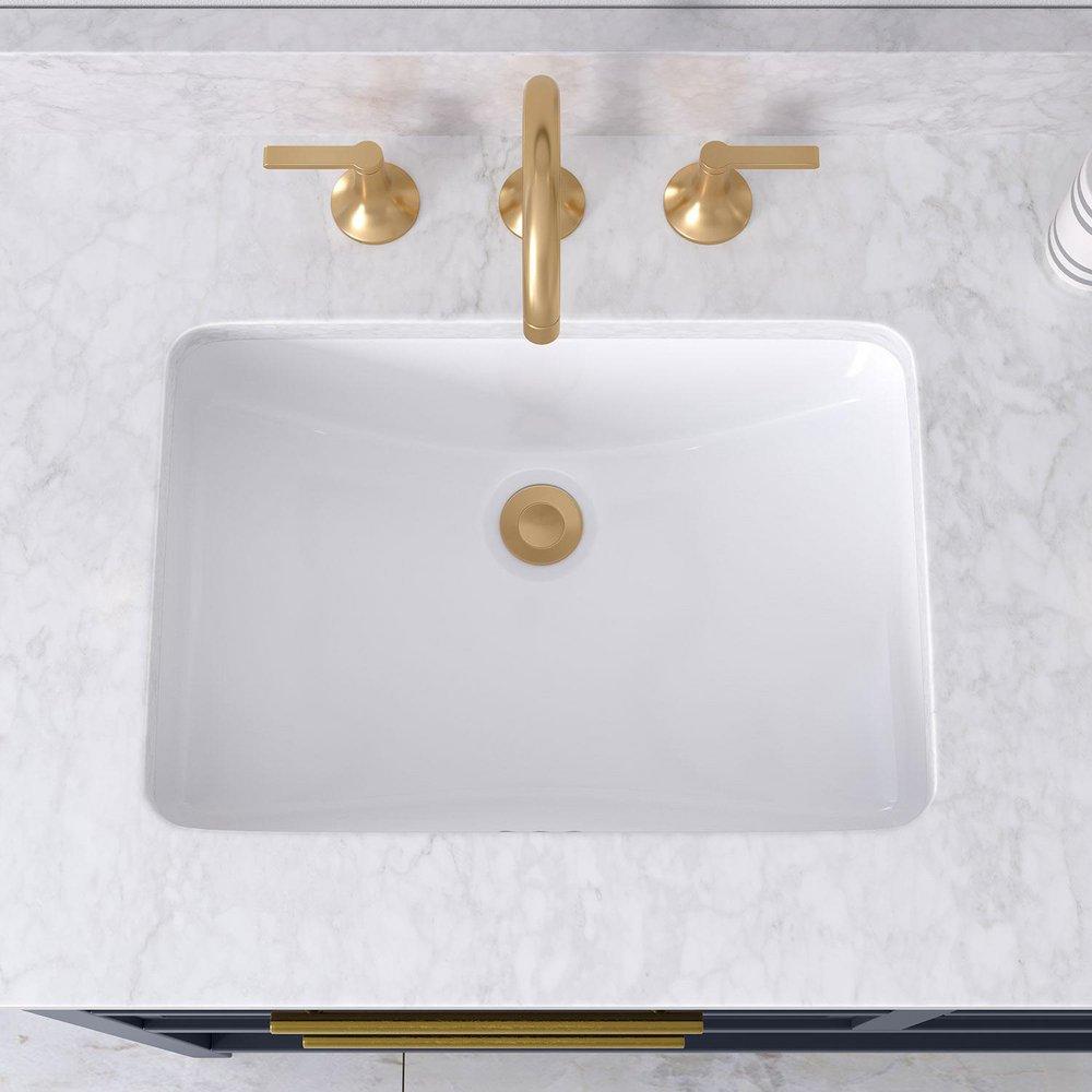 Signature Hardware White Top Mount Bathroom Sink 