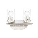 CORONA 2-LIGHT BATH VANITY SATIN NICKEL 2 60W INCAND E26 MED 