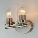 60W 2-Light Medium E-26 Vanity Fixture in Satin Nickel 