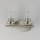 60W 2-Light Medium E-26 Vanity Fixture in Satin Nickel 