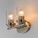 60W 2-Light Medium E-26 Vanity Fixture in Satin Nickel 