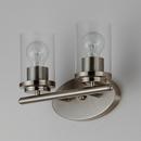 60W 2-Light Medium E-26 Vanity Fixture in Satin Nickel 