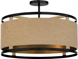 Semi-Flush Mount Ceiling Light Fixture in Brown