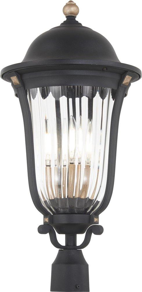 4-Light Post Lantern in Sand Coal 