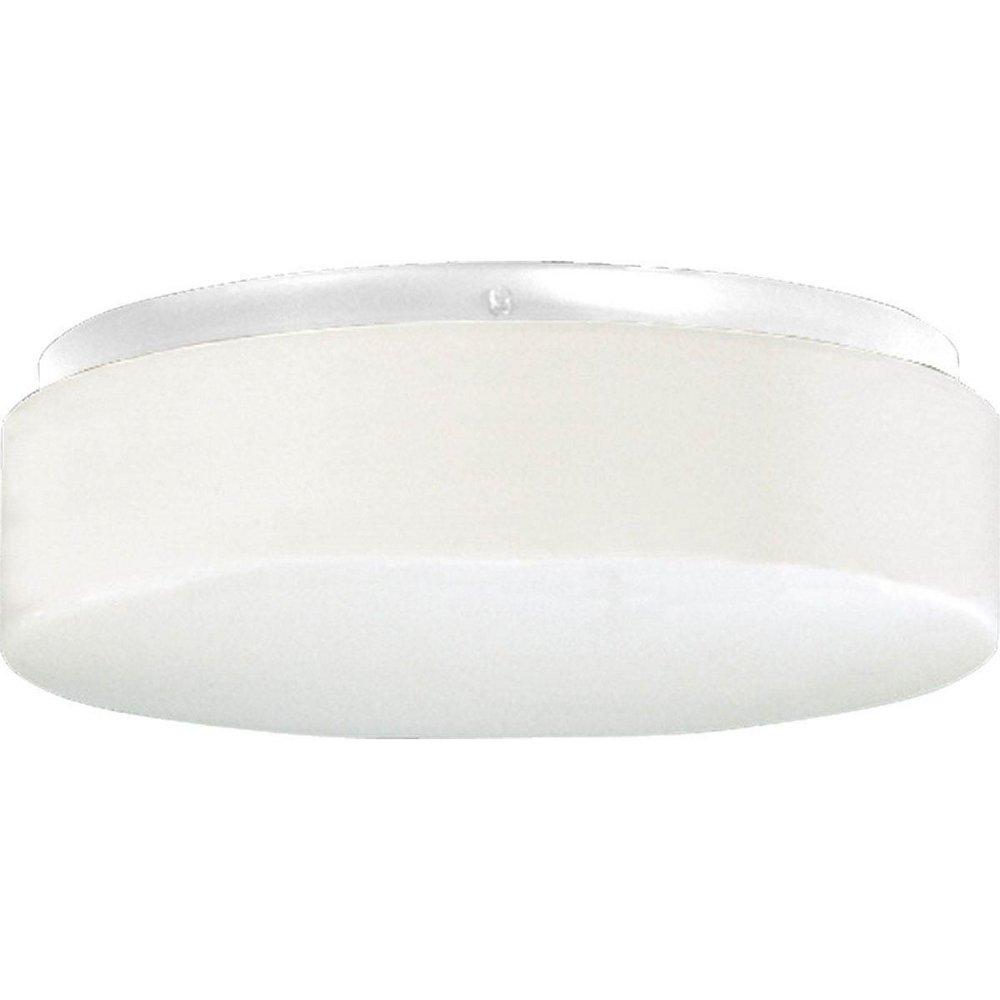 Progress Lighting White 3-1/16 in. 13W 2-Light Compact Fluorescent Ceiling Light with Acrylic Glass 