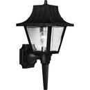 Progress Lighting Black 17 x 8 in. 60W 1-Light Outdoor Wall Lantern 