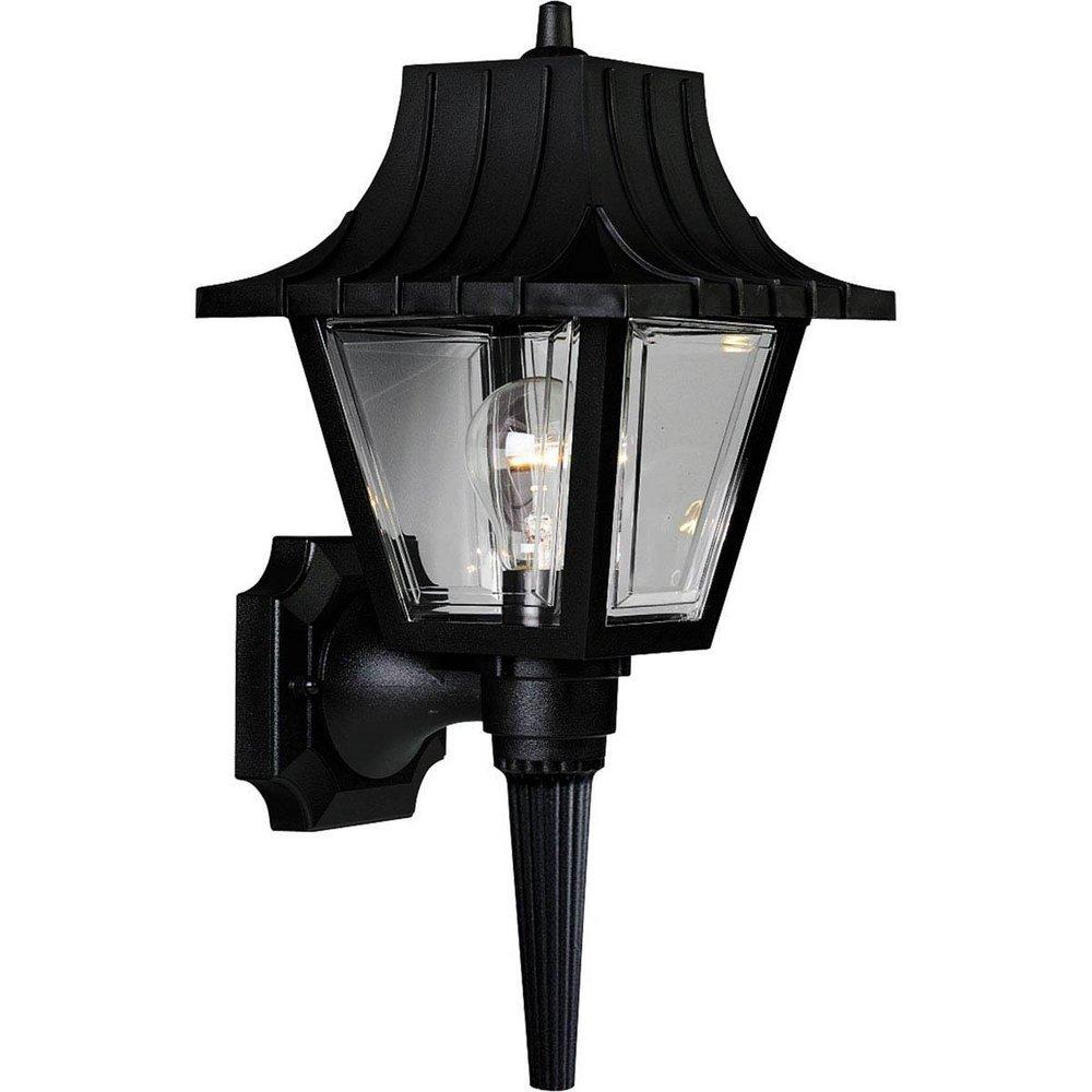 Progress Lighting Black 17 x 8 in. 60W 1-Light Outdoor Wall Lantern 