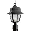100W 1-Light Outdoor Post Lamp in Black