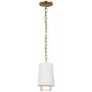 6.5W 1-Light Medium E-26 LED Pendant Light in Soft Brass