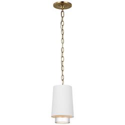 6.5W 1-Light Medium E-26 LED Pendant Light in Soft Brass