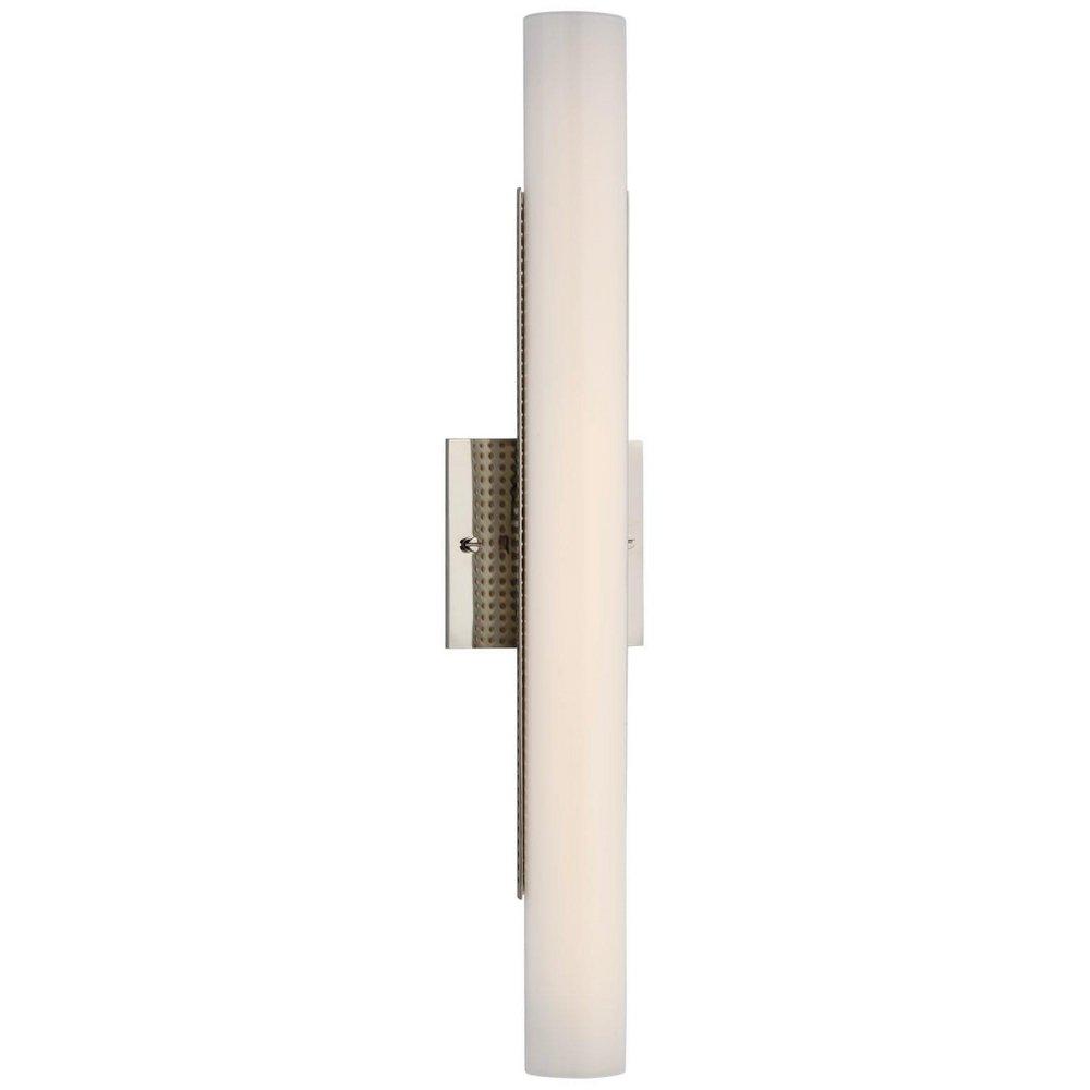 PRECISION 21 BATH LIGHT IN POLISHED NICKEL WITH WHITE GLASS 