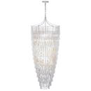 66-3/4 x 25 in. 6.5W 1-Tier 12-Light LED Transitional Chandelier in Plaster White