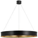 40 x 120 in. 85W 1-Tier Integrated LED Modern Chandelier in Bronze