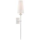 1-Light 25W 26-1/2 in. Wall Sconce in Plaster White