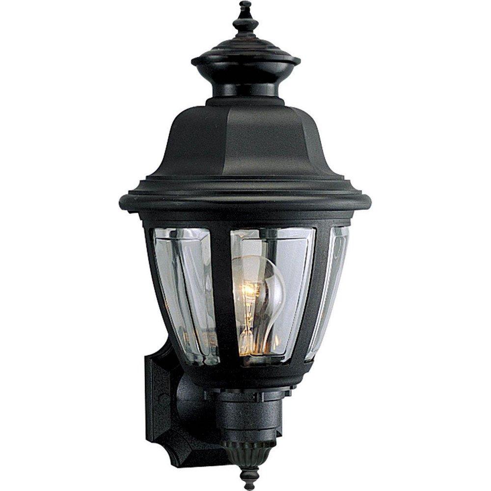 Progress Lighting Black 1 Light 60W Outdoor Clear Beveled Acrylic Panels Wall Lantern 