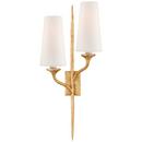 2-Light 25W 24 in. Wall Sconce in Antique Gold Leaf