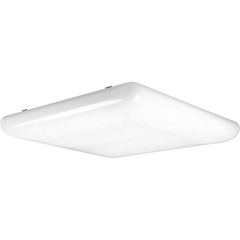 Progress Lighting White 64W 2-Light Fluorescent Medium Bi-Pin T8 Flush Mount Ceiling Fixture 