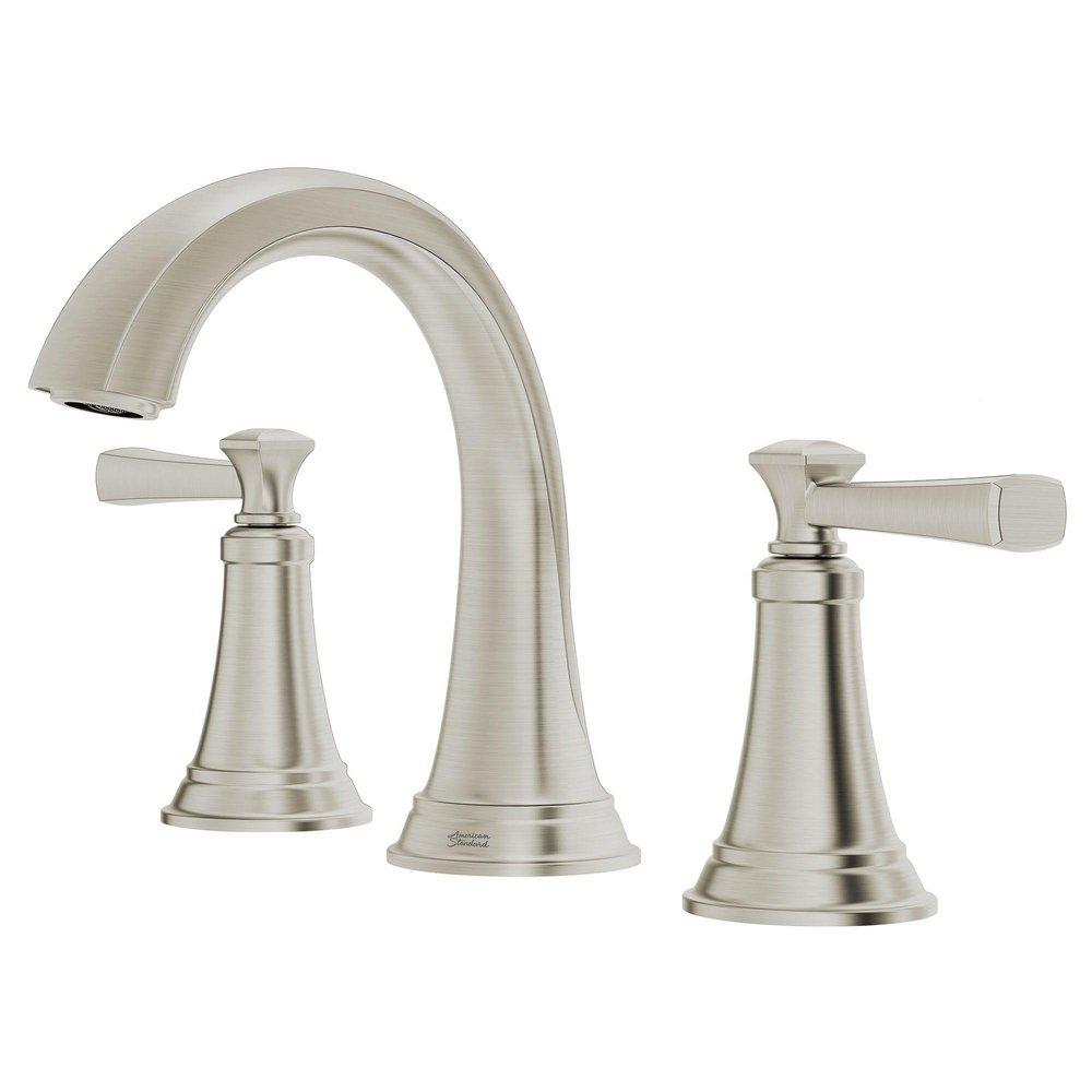 Two Handle Widespread Bathroom Sink Faucet in Brushed Nickel 