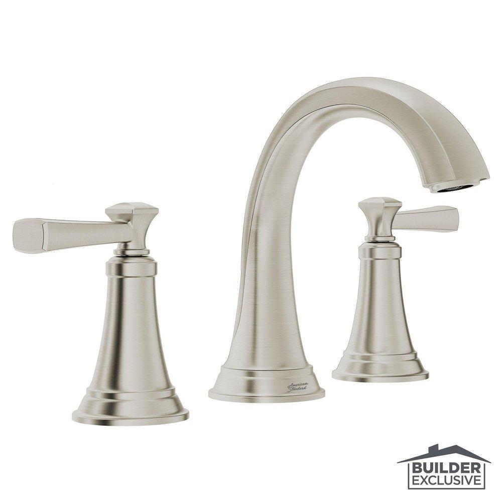 Two Handle Widespread Bathroom Sink Faucet in Brushed Nickel 