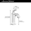 American Standard Brushed Nickel Single Handle Monoblock Bathroom Sink Faucet 