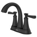 Two Handle Centerset Bathroom Sink Faucet in Matte Black 