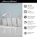Two Handle Widespread Bathroom Sink Faucet in Polished Chrome 