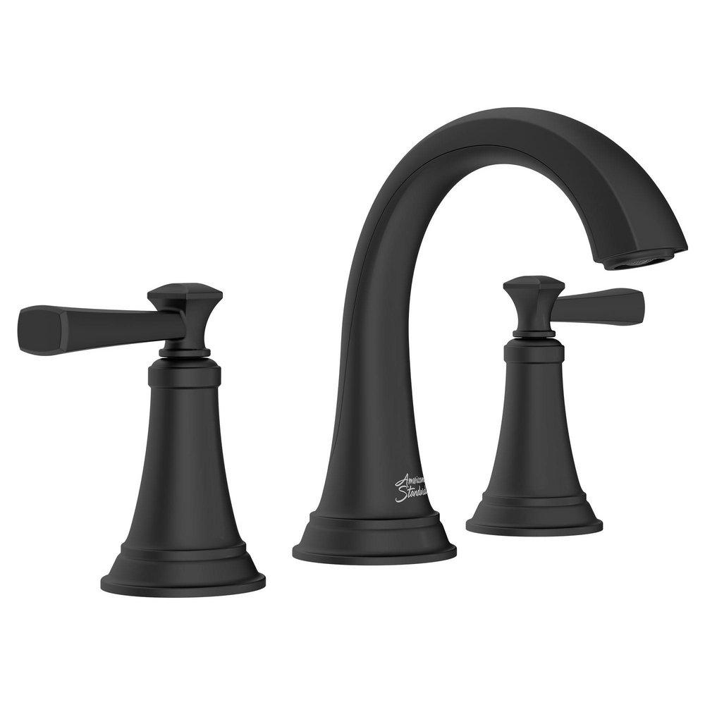 American Standard Matte Black Two Handle Widespread Bathroom Sink Faucet 