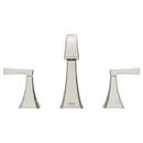 Two Handle Widespread Bathroom Sink Faucet in Brushed Nickel 