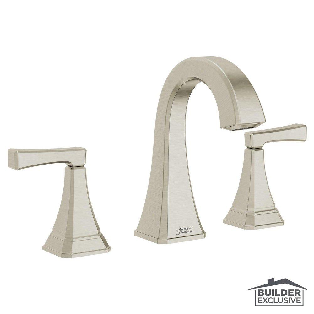 Two Handle Widespread Bathroom Sink Faucet in Brushed Nickel 