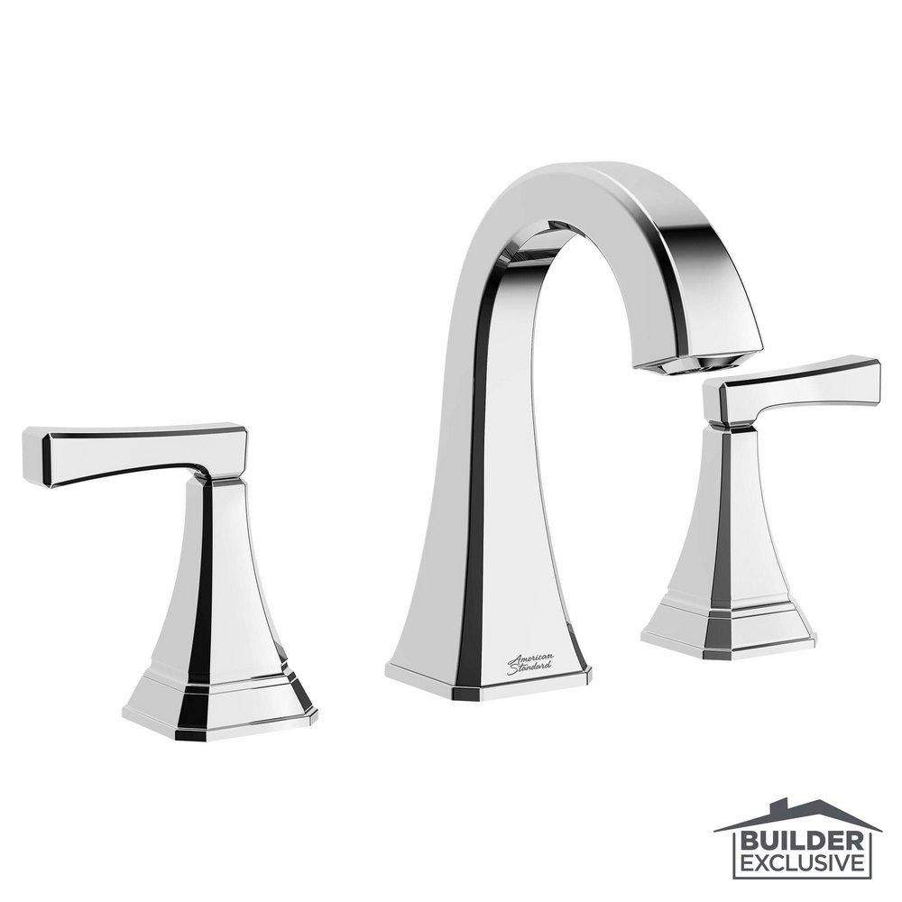 Two Handle Widespread Bathroom Sink Faucet in Polished Chrome 