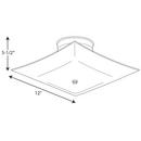 Progress Lighting White 2 Light 60W CTC White Square Fixture 