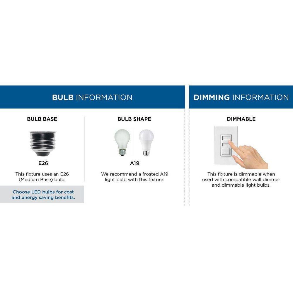 Progress Lighting White 2 Light 60W CTC White Square Fixture 