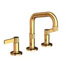 Two Handle Widespread Bathroom Sink Faucet in Polished Gold PVD
