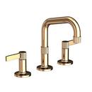 Two Handle Widespread Bathroom Sink Faucet in French Gold PVD