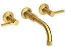 Two Handle Wall Mount Bathroom Sink Faucet in Satin Bronze - PVD