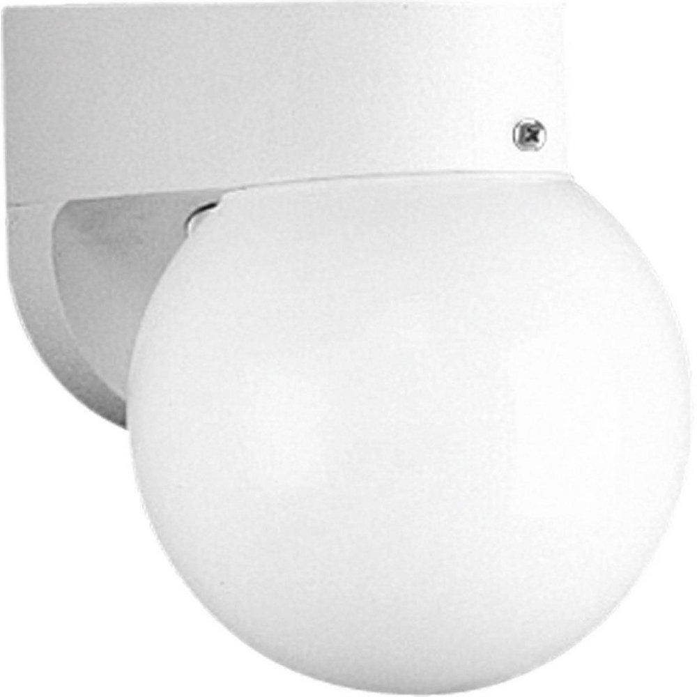 Progress Lighting White 60 W 1-Light Medium Outdoor Wall Fixture 
