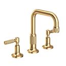 Two Handle Widespread Bathroom Sink Faucet in Unlacquered Brass