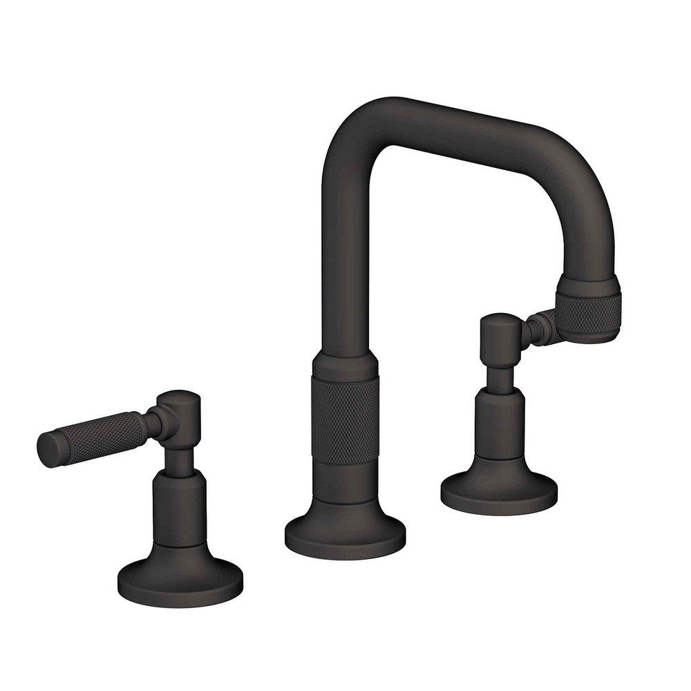 Newport Brass Flat Black Two Handle Widespread Bathroom Sink Faucet 