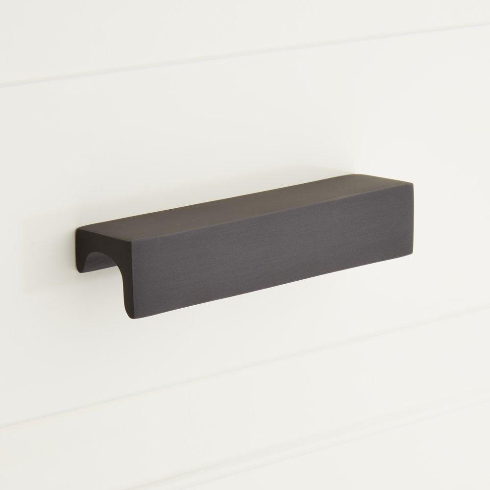 Signature Hardware Satin Black Solid Brass Cabinet Pull 