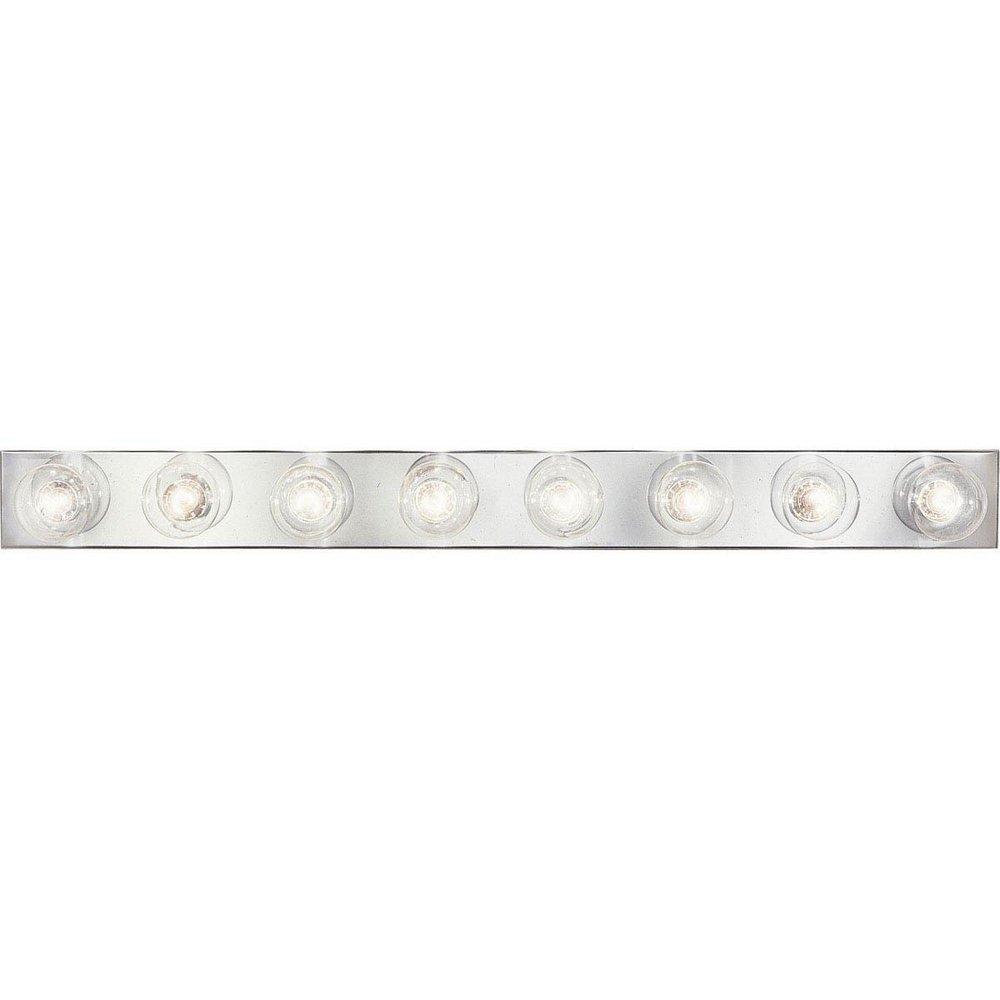 Progress Lighting Polished Chrome 8 Light 60W Bath Strip Lighting 