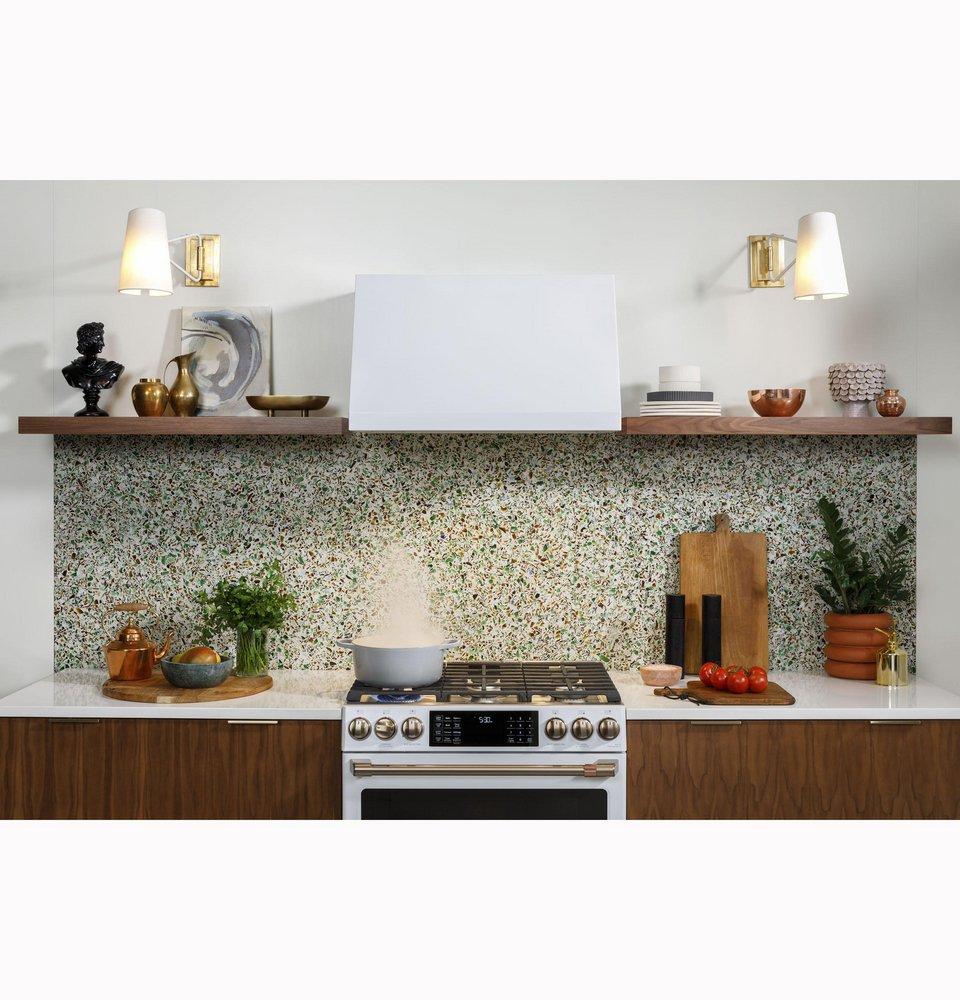 GE Caf&eacute; Matte Black 36 in. Commercial Range Hood 