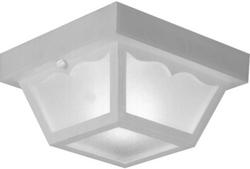 60W Medium Flush in White