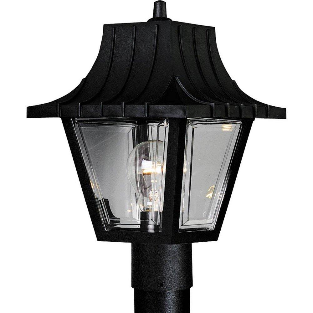 Progress Lighting Textured Black 60W 1-Light Post Mount Lantern 