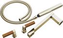 Two Handle Wall Mount Filler in Polished Nickel Wood (Trim Only)