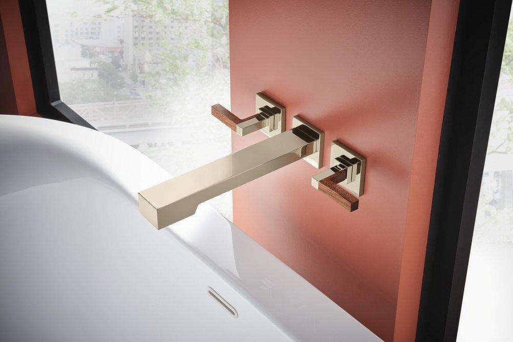 Brizo Polished Nickel Two Handle Wall Mount Filler (Trim Only) 