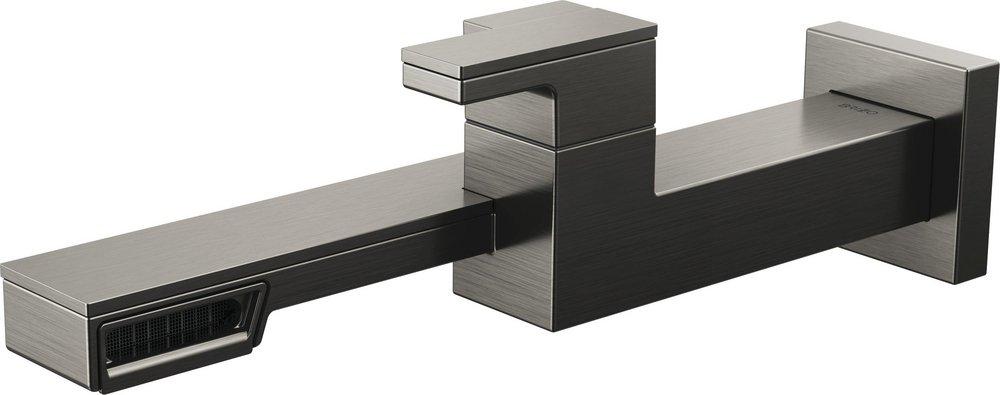 Brizo Luxe Steel Single Handle Wall Mount Bathroom Sink Faucet 