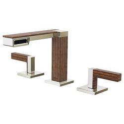 Two Handle Widespread Bathroom Sink Faucet in Brilliance® Polished Nickel with Wood (Handles Sold Separately)